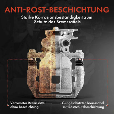 Frankberg 1x Bremssattel Bremszange Hinten Rechts Kompatibel mit i10 2013-2017 i20 2014-2021 Rio III