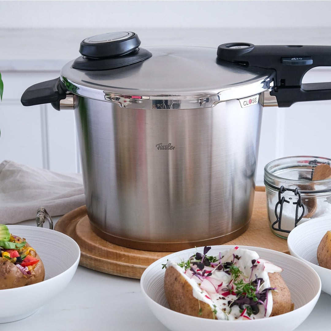 Fissler Vitavit Premium / Schnellkochtopf (6 L, Ø 22 cm) Edelstahl-Dampfkochtopf,4-Garstufen, inkl.