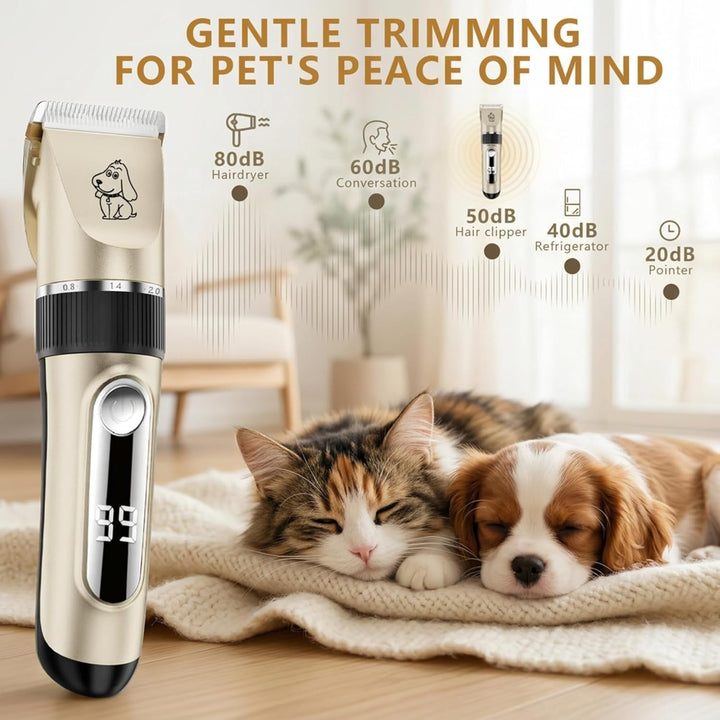 Profi Hundeschermaschine Leise Elektrische Hundetrimmer Schnurlose Tierhaarschneidemaschine für Hund