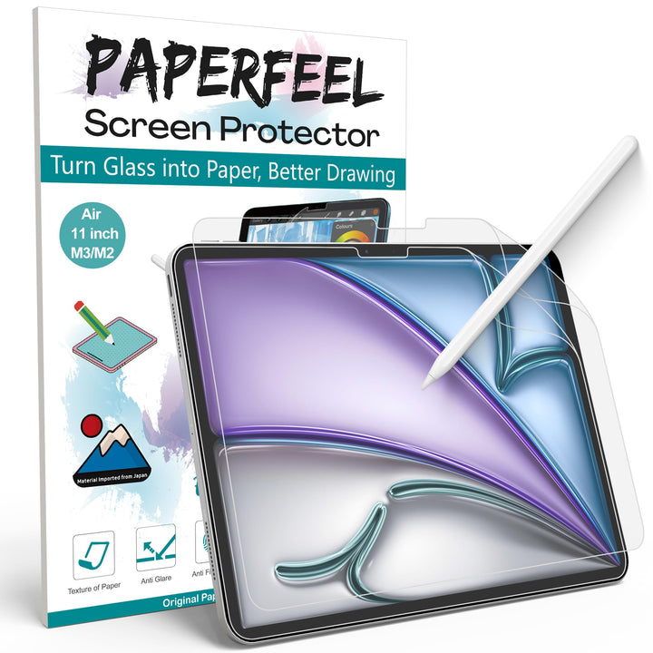 PAPERFEEL [2 Stück] Folie für iPad Air 11 Zoll 2024 M2 Modell Schutzfolie, Matt Papier Displayschutz