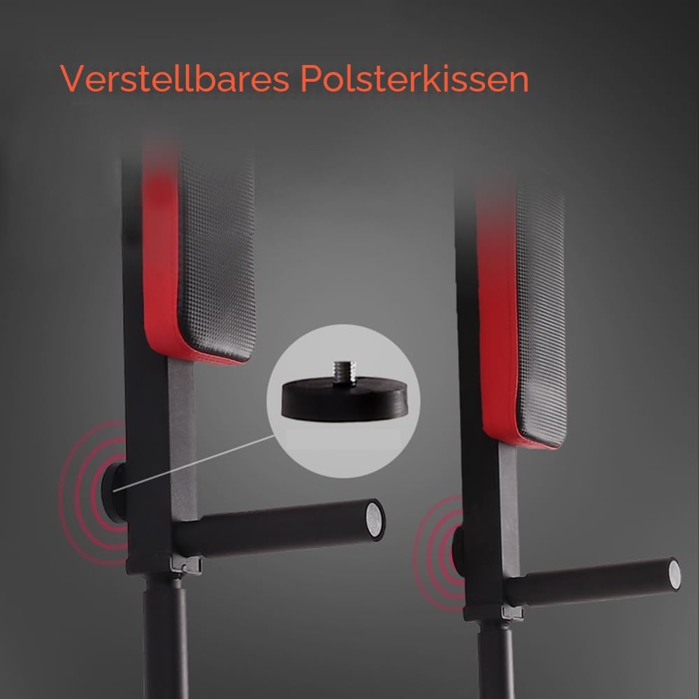 Luckyone Multifunktionale Klimmzugstange zur Wandmontage, Dip-Station für Heimstudio, Indoor-Trainin