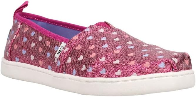TOMS Mädchen Glitter Alpargata Flache Slipper 30 EU Pink Fuchsia, 30 EU Pink Fuchsia