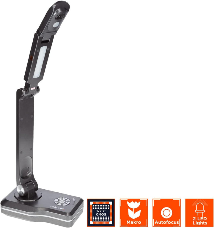 celexon FullHD Dokumenten-Kamera DK500 - Plug & Play und 10 fache Vergrögerung inkl. Tragetasche M -