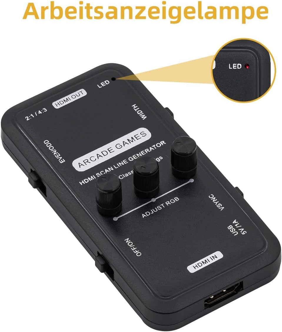 Mcbazel HDMI Scanlinien-Generator Tragbarer Audio-Video-Ausgang Scanline-Generator-Board für alle Re