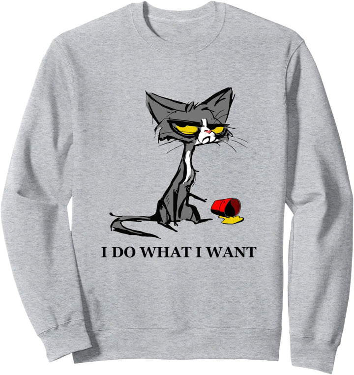 Lustiges Katzen Vintage Sunset I Do What I Want Cat Sweatshirt