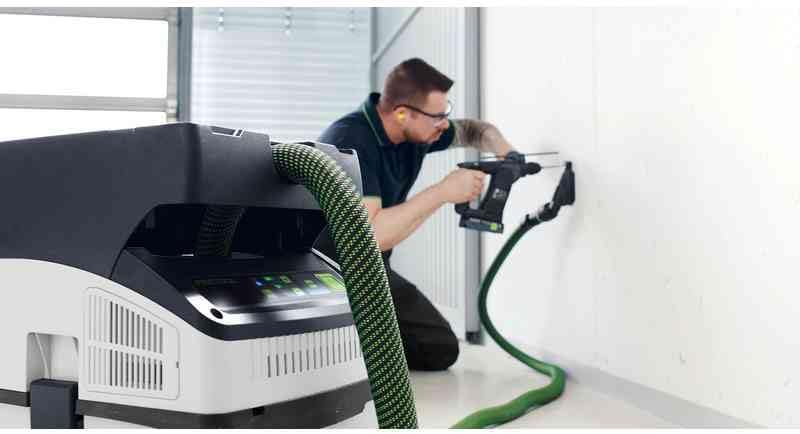 Festool Akku-Absaugmobil CTLC MIDI I-Basic CLEANTEC (mit Hauptfilter, SELFCLEAN Filtersack, Saugschl