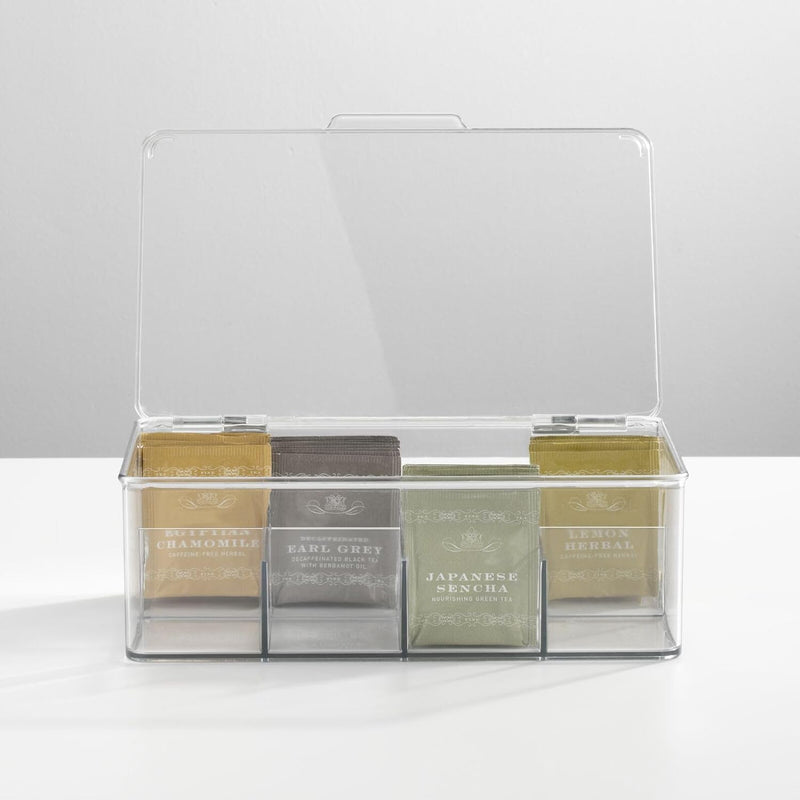 mDesign Teekiste (2er Pack) – die praktische, stapelbare Teebox zur Teebeutel Aufbewahrung – auch al