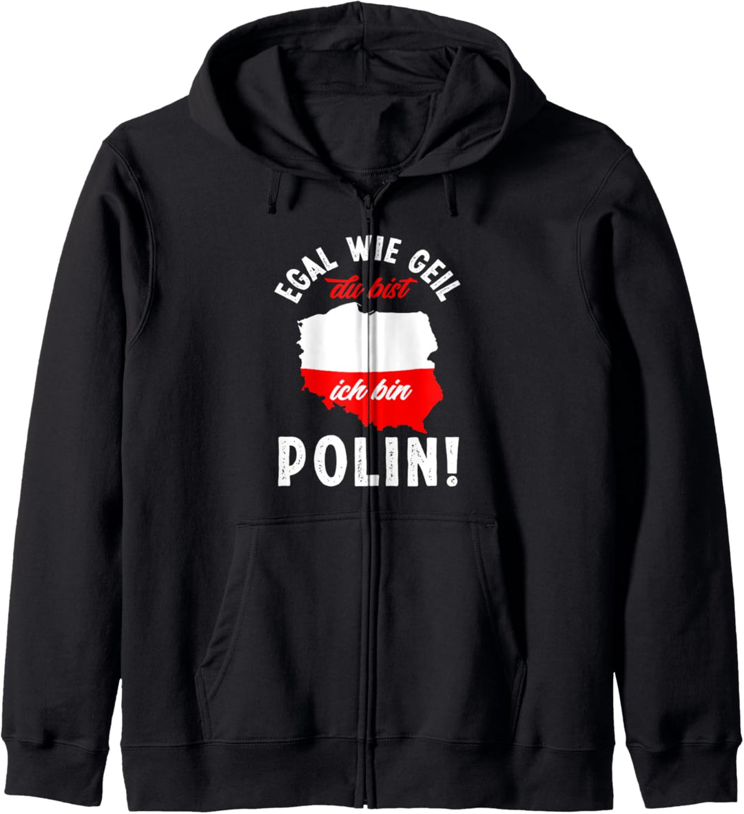 Frau Mädchen Polen Polnisch Flagge Land Spruch Polin Kapuzenjacke