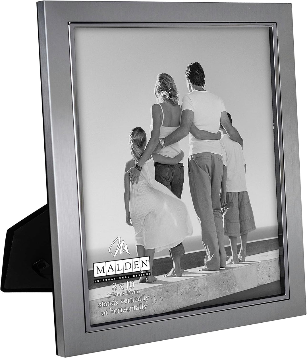 Malden International Designs Uptown Metallrahmen, matt, silberfarben, 20,3 x 25,4 cm, silberfarben S