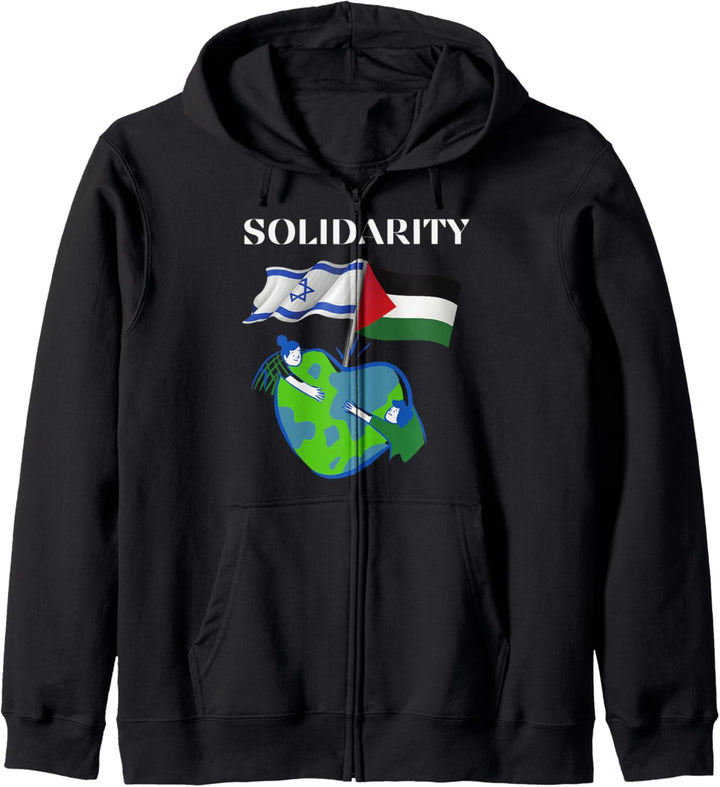 Solidarität mit Palästina und Israel Kapuzenjacke