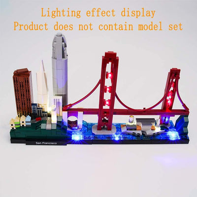 GEAMENT Verbesserte Version LED-Licht-Set für Architecture Skyline Collection San Francisco Golden G