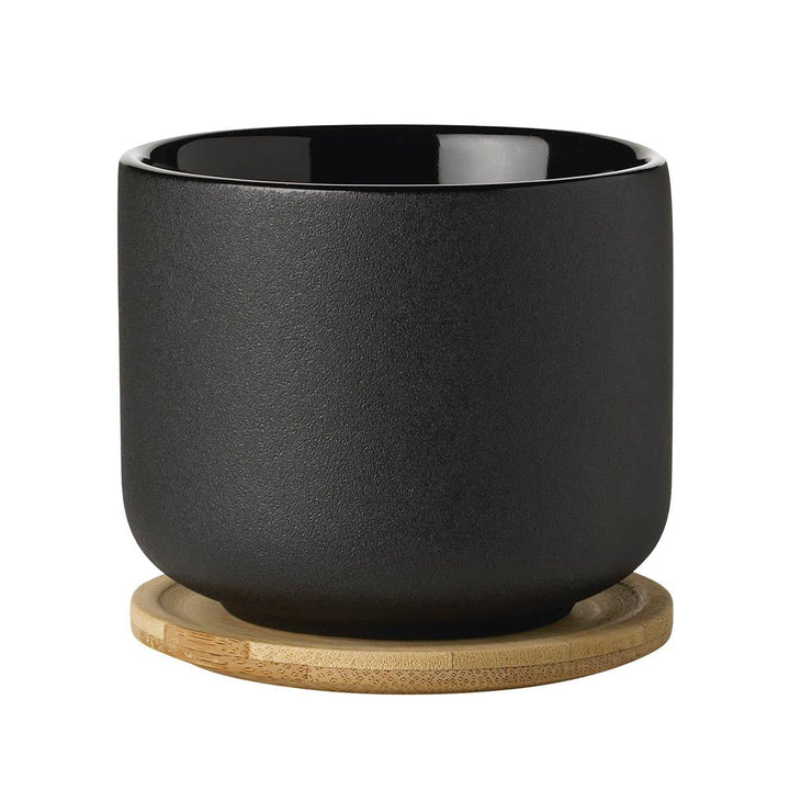 Stelton Teebecher Theo - Trinkbecher für Tee, Kaffee & heisse Schokolade - Steinzeug, gusseiserne Au