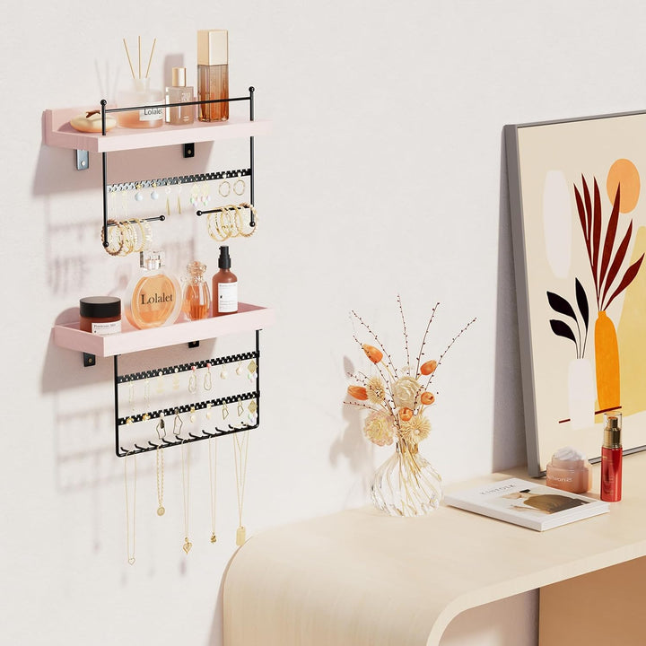 Lolalet 2 Stück hängend Schmuck Organizer Kettenaufhänger Wand Schmuckhalter, Wandmontierte Schmucka