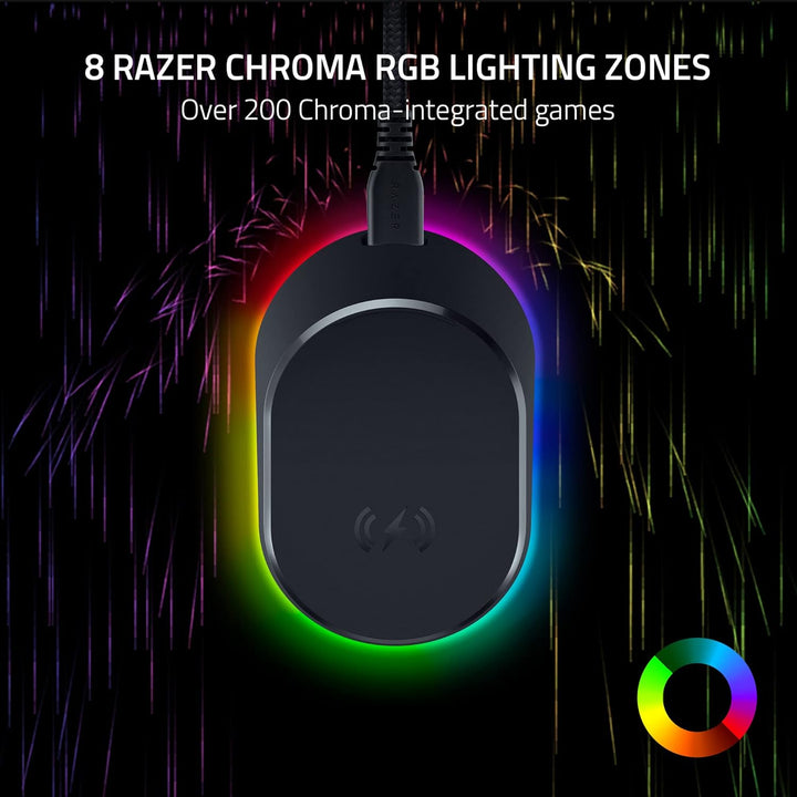 Razer Mouse Dock Pro mit kabellosem Ladepuck: magnetisches kabelloses Laden - Integrierter HyperPoll