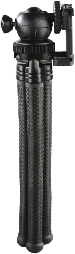 Hama Stativ Flexpro (für Smartphone, GoPro und Kameras, mit Gelenkfüssen, Höhe 27 cm) schwarz, Schwa