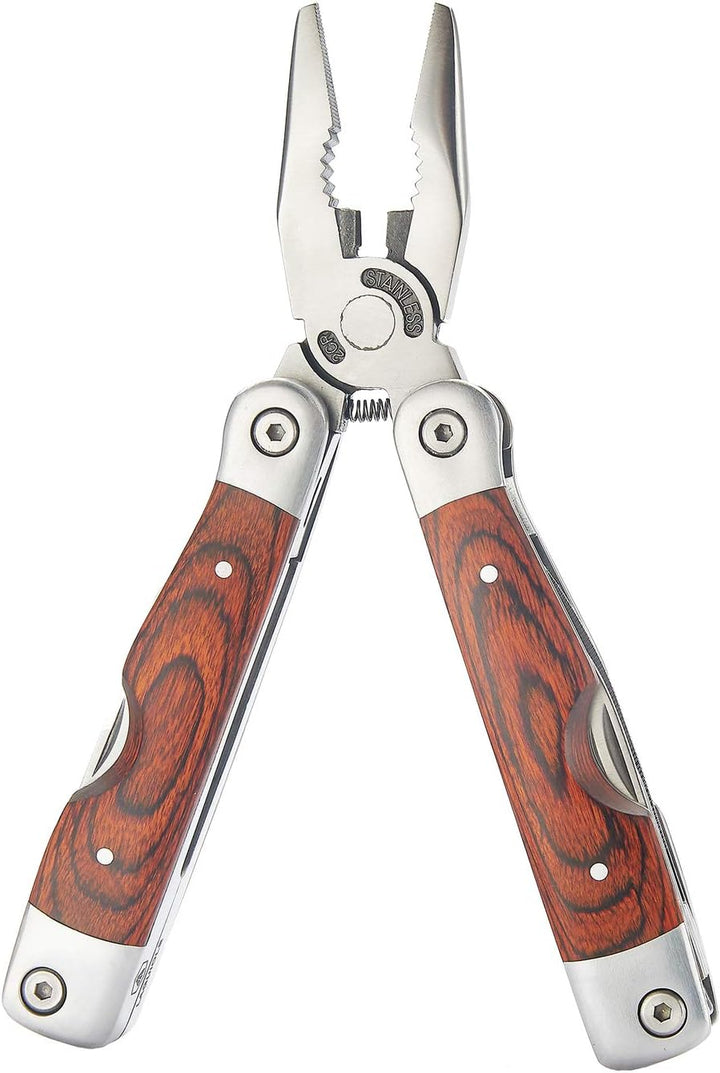 LAGUIOLE - Laguiole 4268486 Edelstahl-Multifunktionszange (8 Funktionen) mit Pakka-Holz-Griff und br