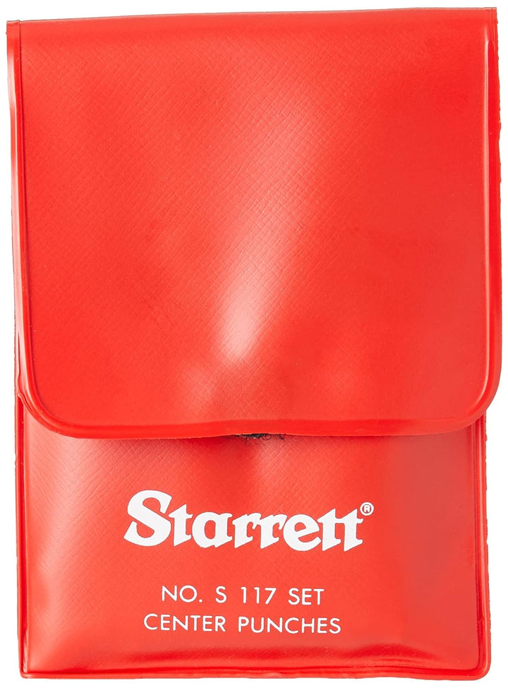 Starrett S117PC Körner Set, 1/16", 5/64", 3/32", 1/8", 5/32" Durchmesser, im Kunststoffkoffer