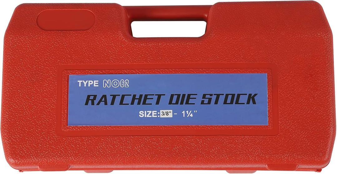 Klempner-Rohrgewinde-Kit Gewindeschneider mit 6 Schneidköpfen Ratchet Pipe Threader Kit Schneideisen
