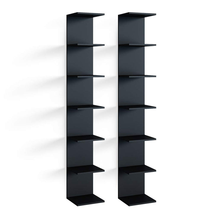 Vicco Wandregal Paolo, Schwarz, 30 x 190 cm 2er Set Schwarz 2er Set, Schwarz 2er Set