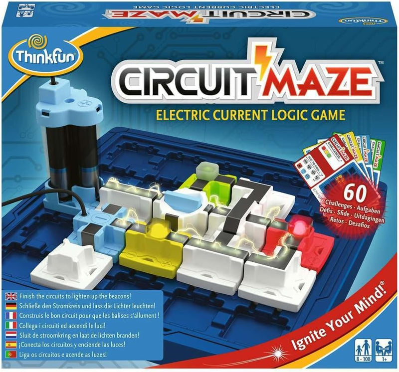 ThinkFun - 76341 Circuit Maze - das spannungsgeladene Logikspiel von ThinkFun für Jungen und Mädchen