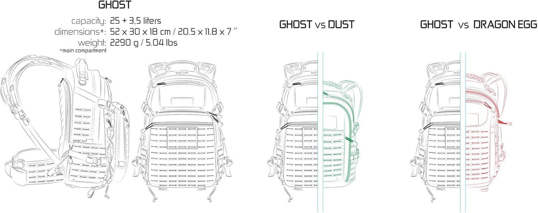 Direct Action Ghost Taktischer Rucksack mit 31 Liter Fassungsvermögen Coyote Braun, Coyote Braun