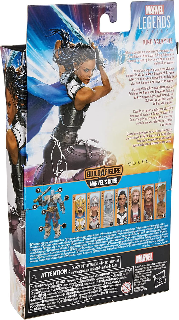 Marvel Hasbro Legends Thor: Love and Thunder 15 cm grosse King Valkyrie Action-Figur, 1 Accessoire,