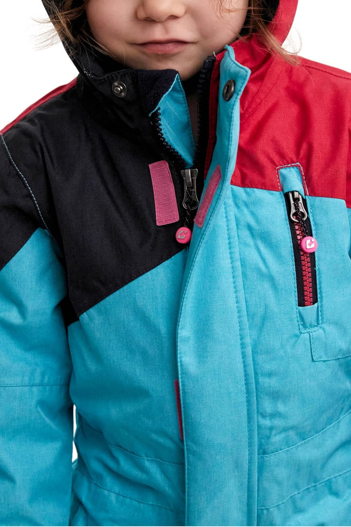 Killtec Unisex Kinder Kesley Mini Skioverall/Schneeanzug Mit Kapuze 110-116 Türkis, 110-116 Türkis