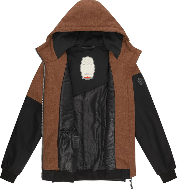 Ragwear Herren warme Winterjacke kurz mit Verstellbarer Kapuze Wings S-3XL XL Ginger23, XL Ginger23