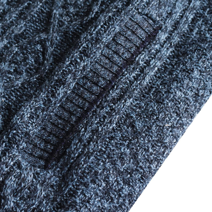 YAOHUOLE Strickjacke Herren Langarm Pullover Herren Langarm Cardigan Zopfmuster Grobstrick Strickjac