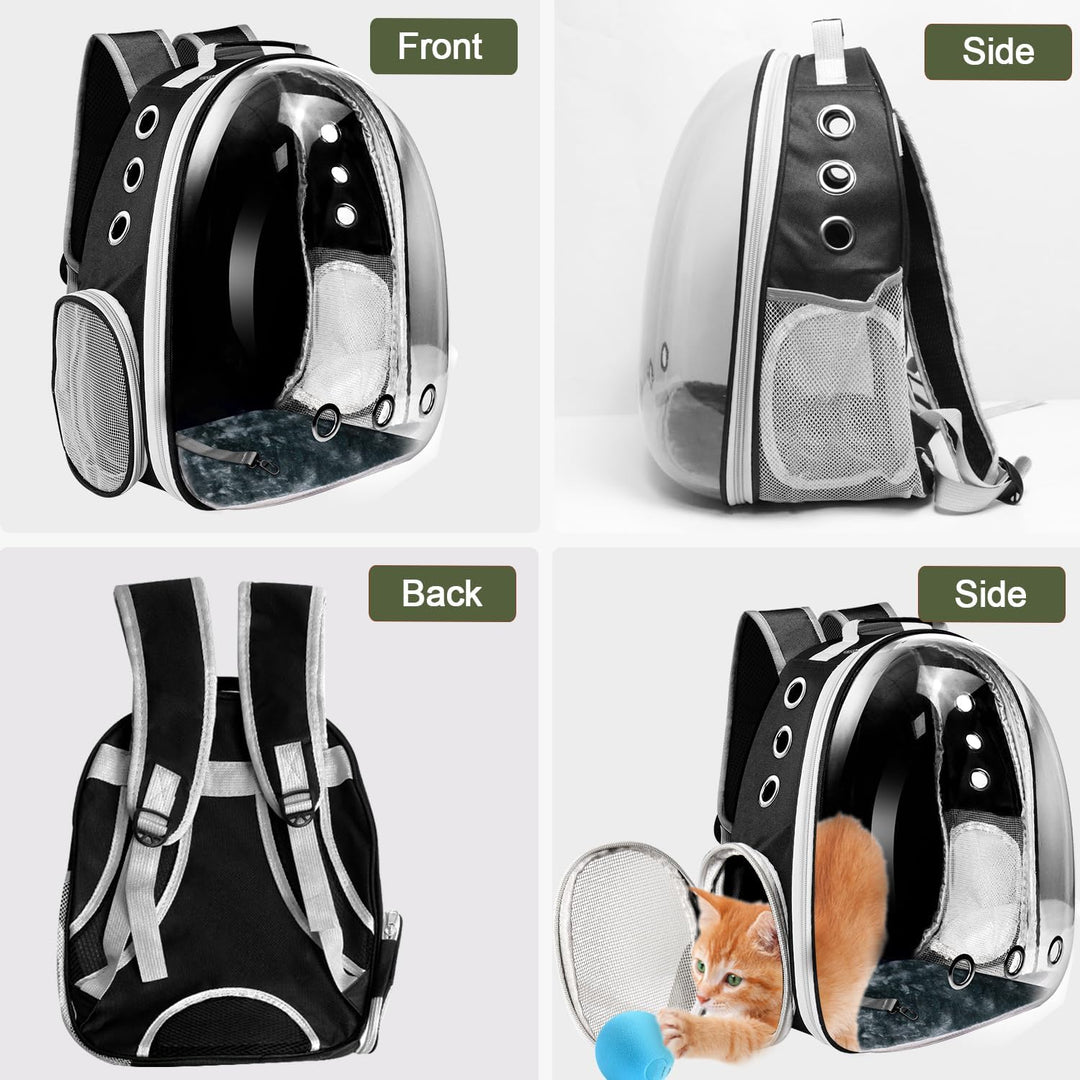 Katzen-Rucksack, Haustier-Tragetasche mit belüftetem Design zum Tragen von Welpen und Katzen, Hausti