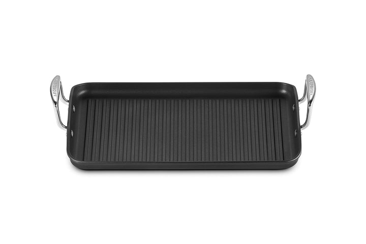Le Creuset Aluminium-Antihaft Grillplatte mit Rillen, 35 cm, Für alle Herdarten inkl. Induktion geei