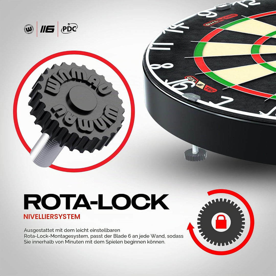 WINMAU Blade 6 Series Professional Bristle Klassische Dartboard Blade 6 Dual Core, Blade 6 Dual Core