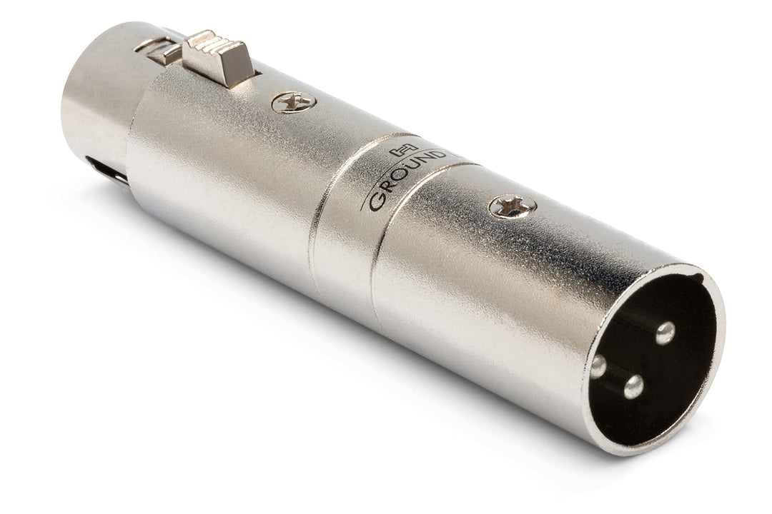 Hosa GLT-255, Ground Lifter, XLR3F to XLR3M Adapter mit Erdung XLR3F auf XLR3M, Adapter mit Erdung X