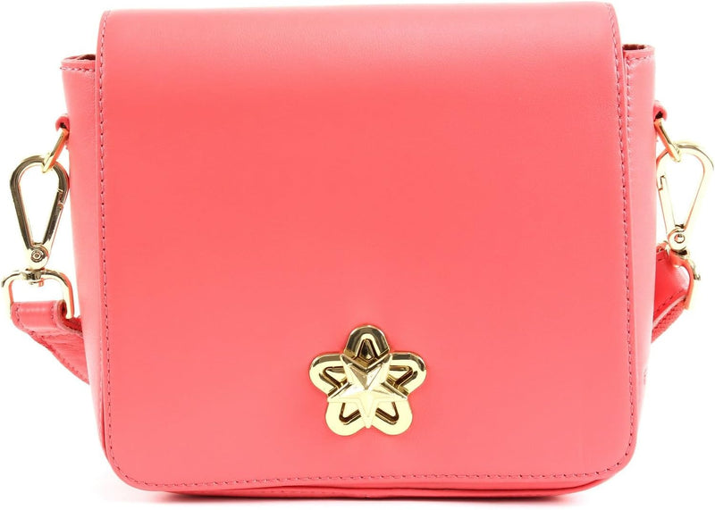FREDsBRUDER Twinkle Ledertasche Handtasche Umhängetasche - 18x18x8cm (B x H x T) (coral)