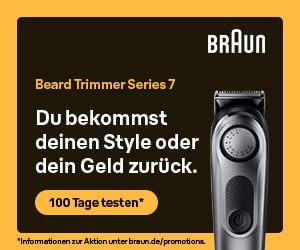 Braun Barttrimmer, Bartschneider/Trimmer/Haarschneider Herren, Haarschneidemaschine Profi, 40 Einste