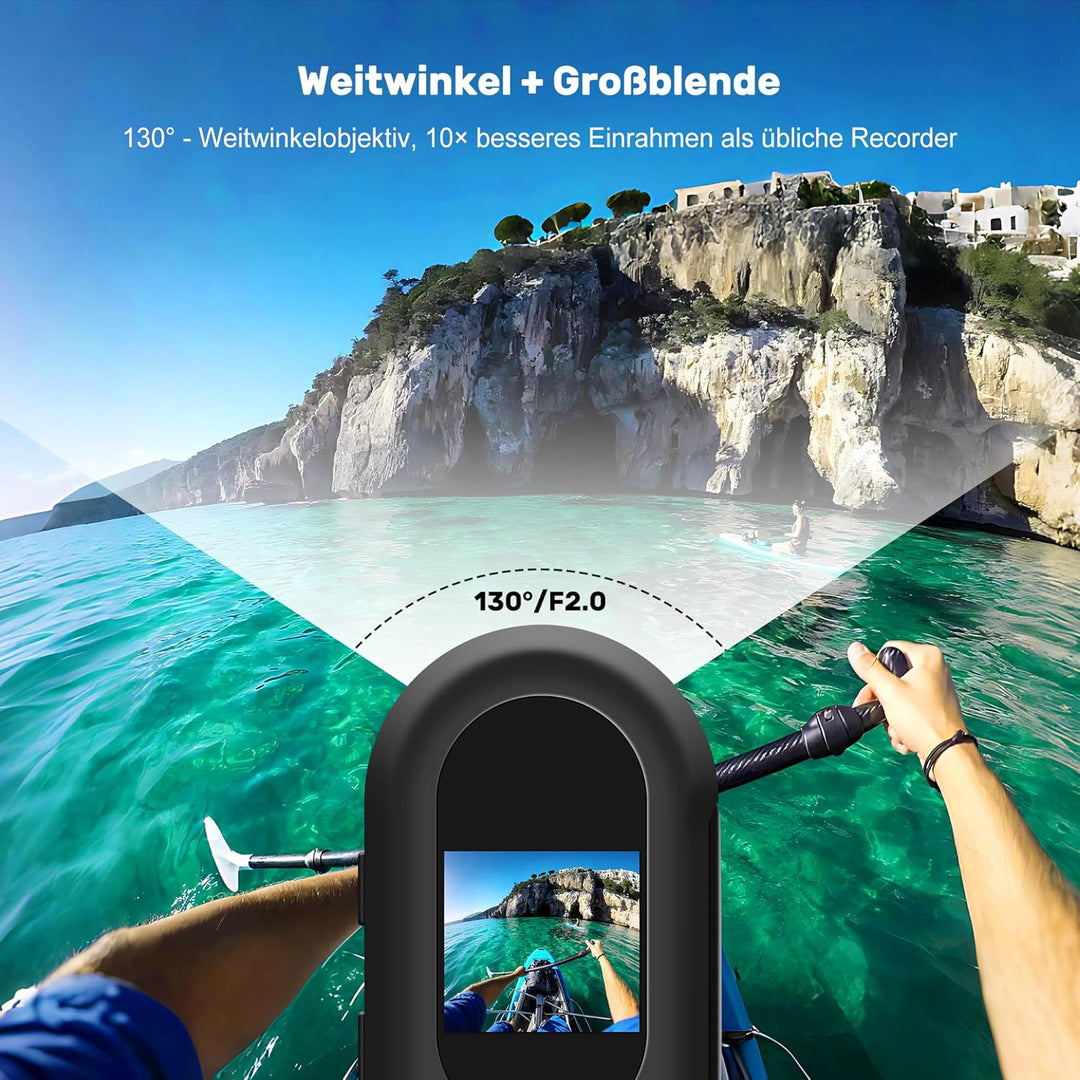 360°Action Cam 1080P Magnetische Taschen-Daumenkamera 120° Weitwinkel Action Kamera, Motorrad Bodyca