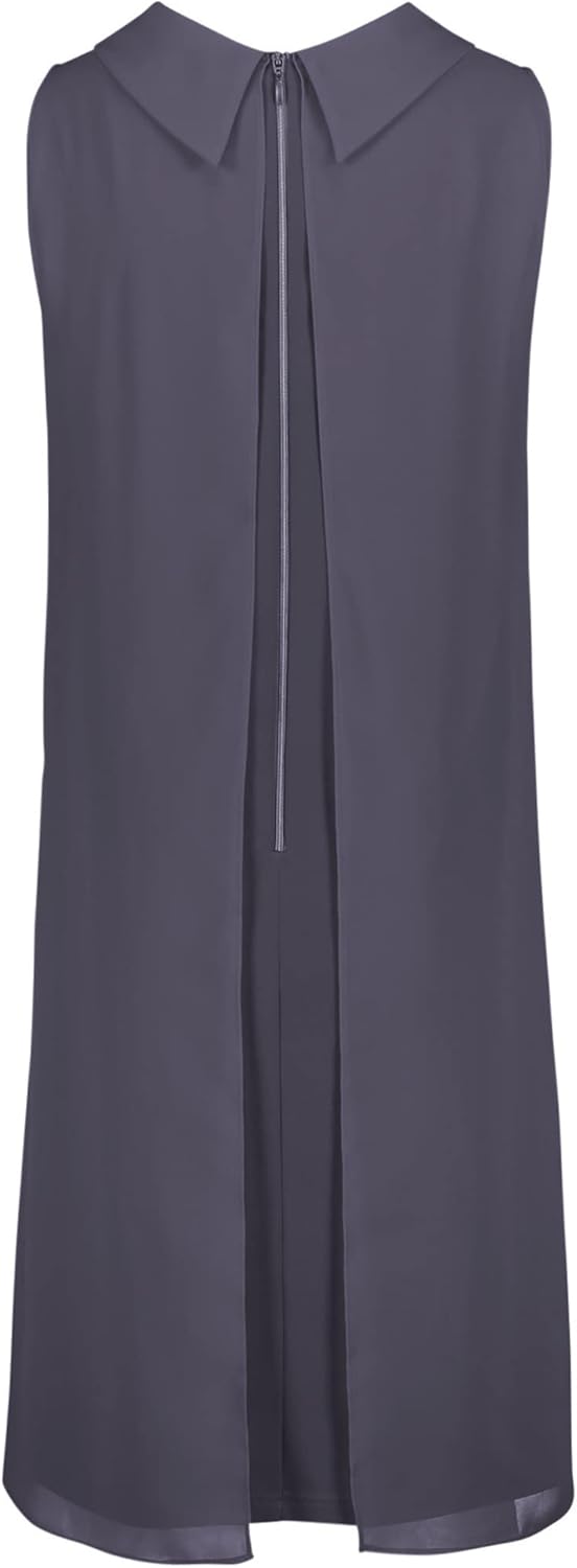 Vera Mont Damen Cocktailkleid mit Kragen Night Sky,42