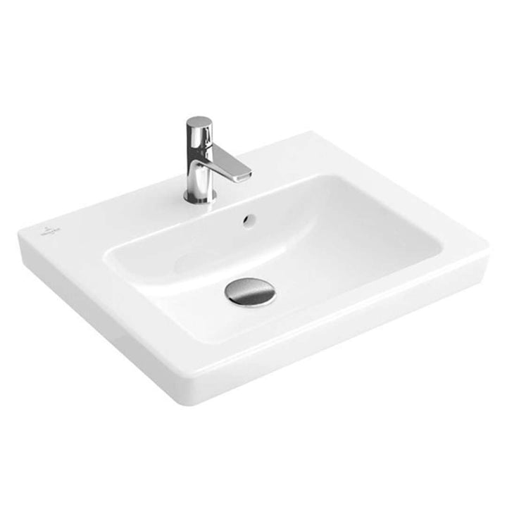 Villeroy & Boch Handwaschbecken Subway 7315F0 50x40cm Hahnloch durchgest mit Überlauf weiss alpin c+