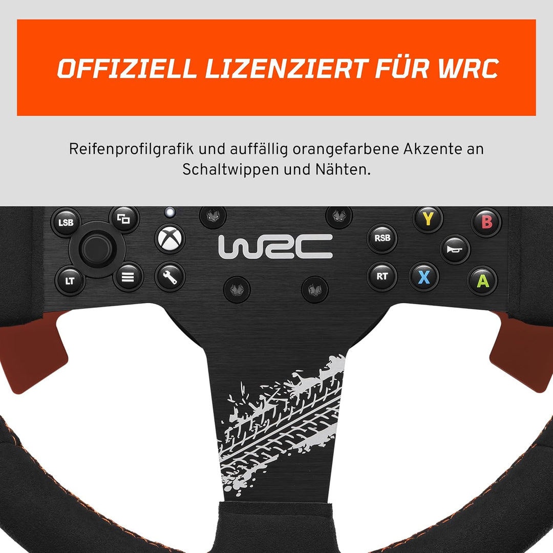 FANATEC CSL Elite Offiziell Lizenziertes WRC Xbox Rallye Sim Racing Lenkrad – Alcantara-Bezug, LED-R