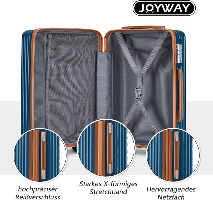Joyway Grosser Koffer Hartschalen-Koffer Set mit 4 Rollen leichtes Reisekoffer Set mit TSA-Schloss a