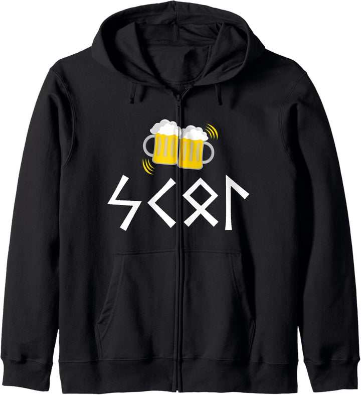 Skol Runes Viking Nordic Scandinavian Drinking Kapuzenjacke