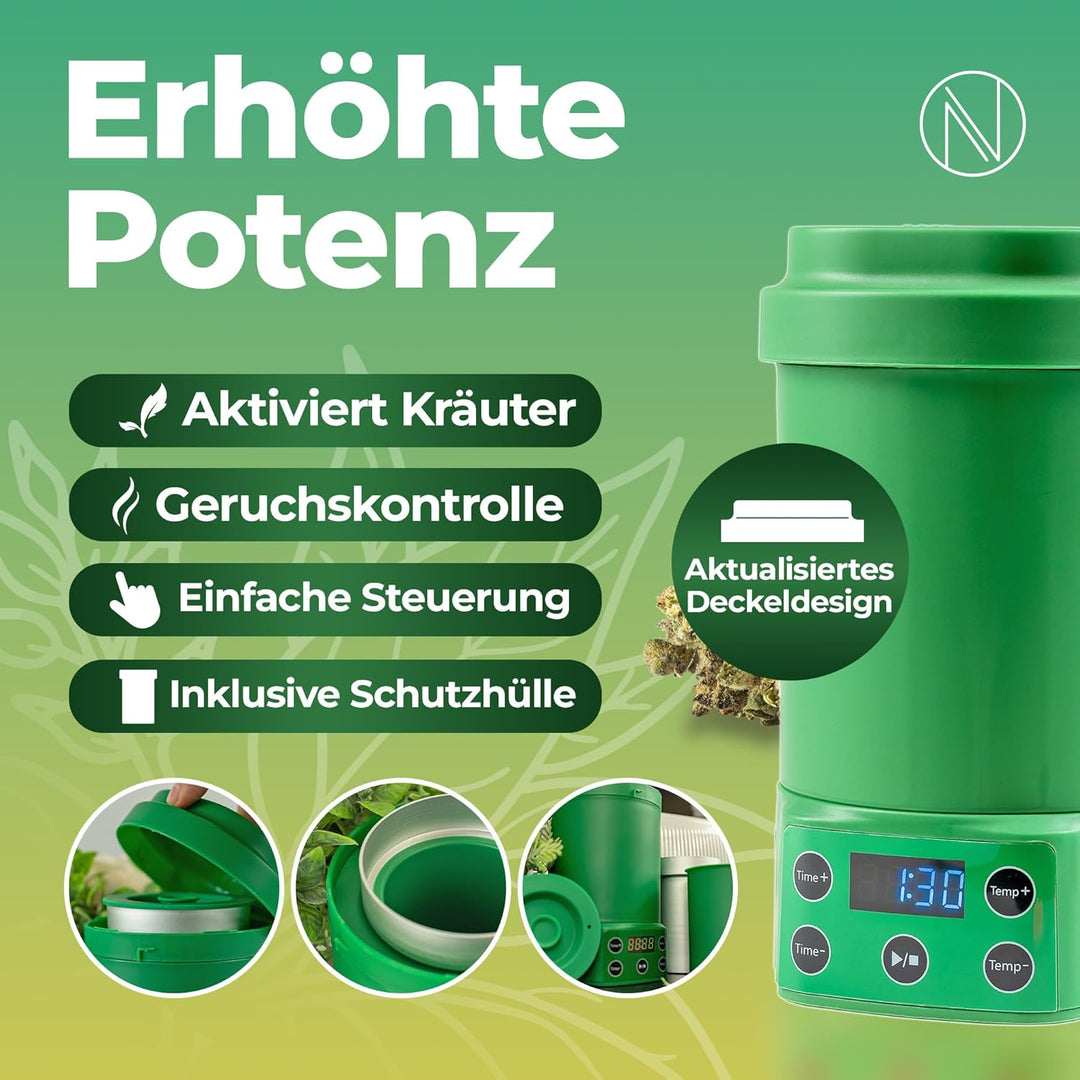 Nebula Boost Decarboxylator-Gerät zur Kräuteraktivierung; Orale, sublinguale und topische Anwendung,