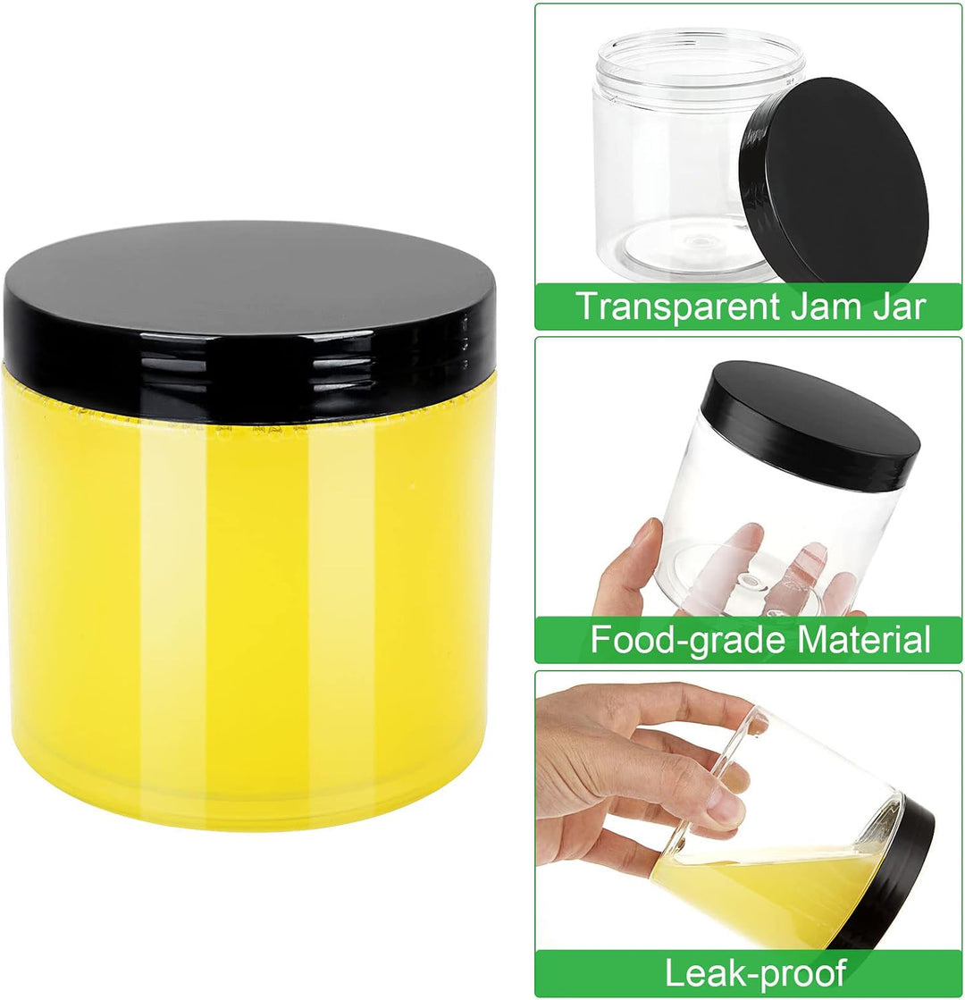 AKOLAFE 16er Set Vorratsdosen mit Deckel 500ml Vorratsgläser mit Deckel Luftdicht Transparente Plast