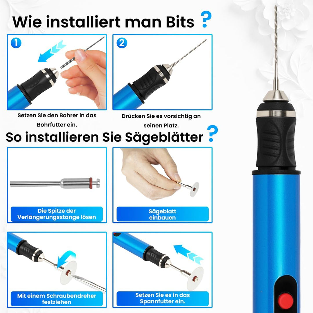 Elektrischer Gravierstift mit 35 Bits,Upgraded Electric Engraving pen Tragbarer Gravierer mit Digita