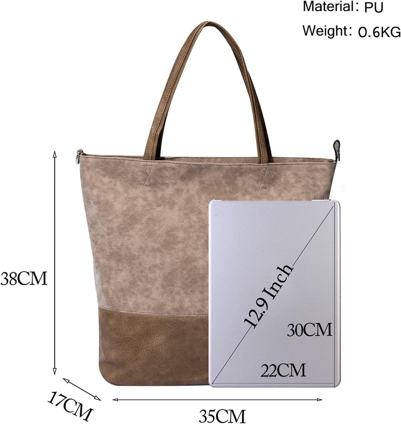 FANDARE Handtaschen Damen Shopper Schultertaschen Frauen Umhängetasche Leichte Tragetasche für 12.9