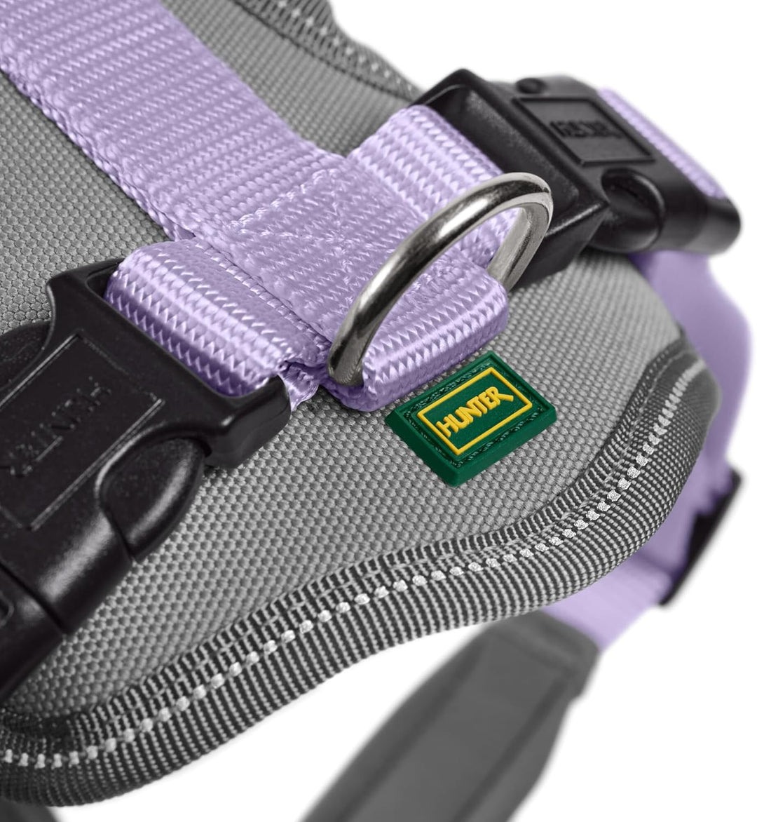Hunter Hundegeschirr NEOPREN, Farbe: Lavendel/grau, strapazierfähiges Nylon, mit weichem Neopren gep
