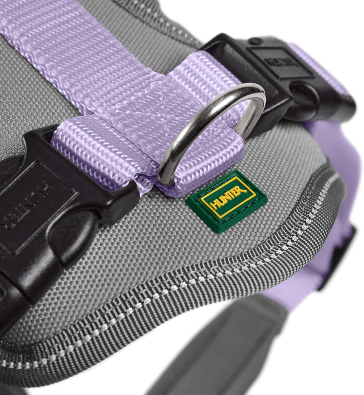 Hunter Hundegeschirr NEOPREN, Farbe: Lavendel/grau, strapazierfähiges Nylon, mit weichem Neopren gep