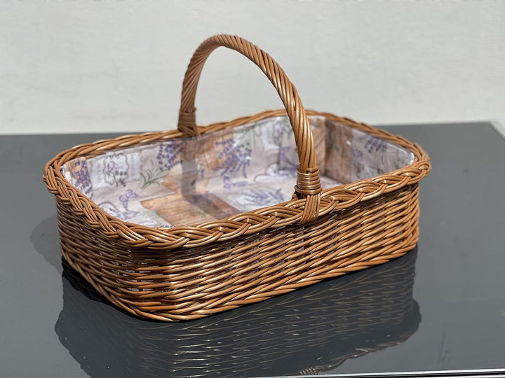Bukora® Korbtablett mit Henkel mit Futter in Lavendelmotiv