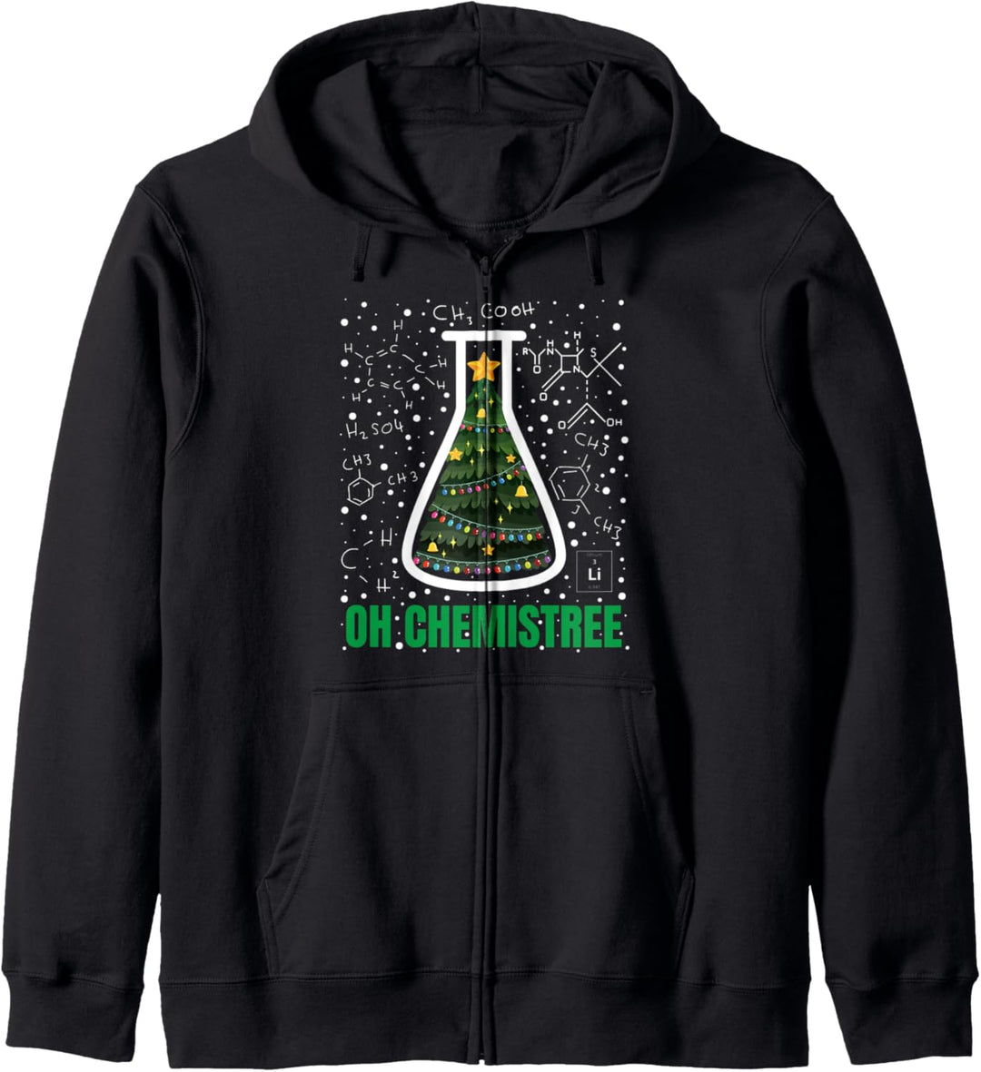 Oh Chemistree Lustiges Chemistry Science Teacher Christmas Lab Kapuzenjacke