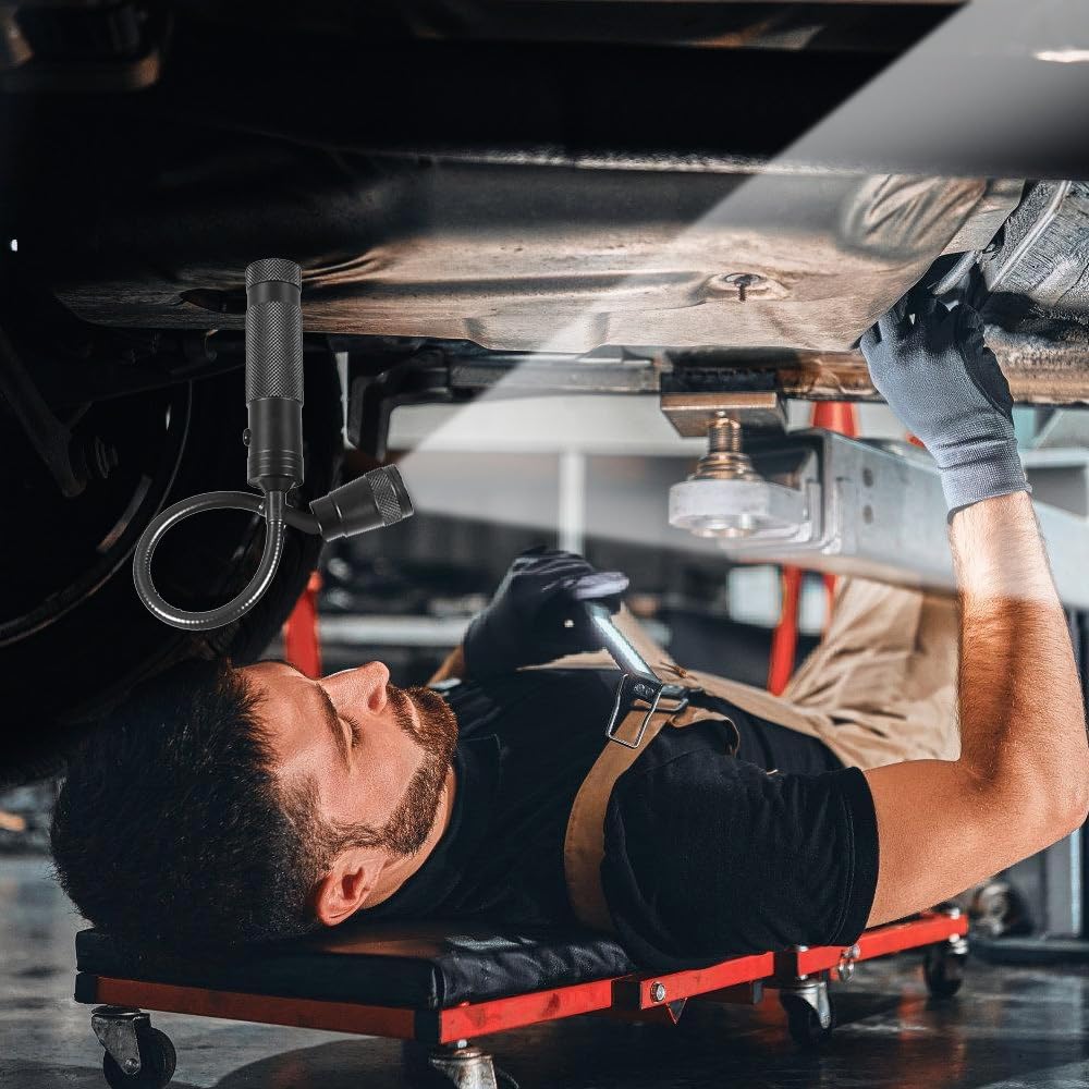 Grill Licht, 1/2 Stuck Magnetische Grilllampe mit Flexible Schwanenhals, 350Lm, 360° Drehbare Batter